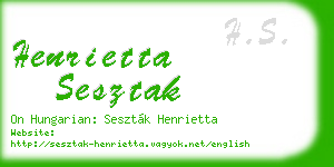 henrietta sesztak business card